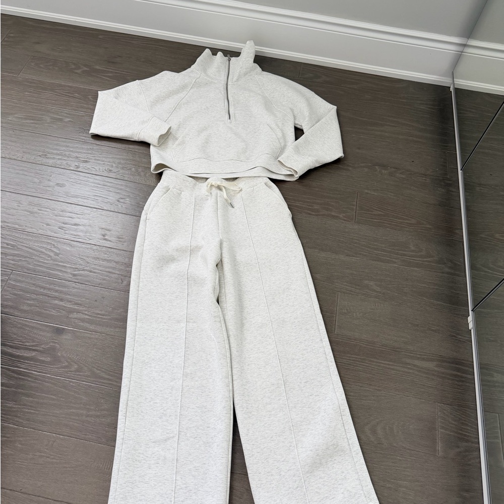 CALIA matching set quarter zip and wide leg jogger size S